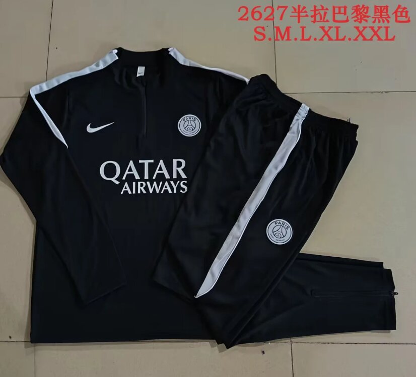 AAA Quality Paris St Germain 26/27 Tracksuit - Black/White